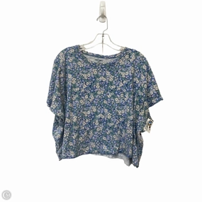 Textured Surface Top Short Sleeve Basic By Old Navy In Floral Print, Size: 3x