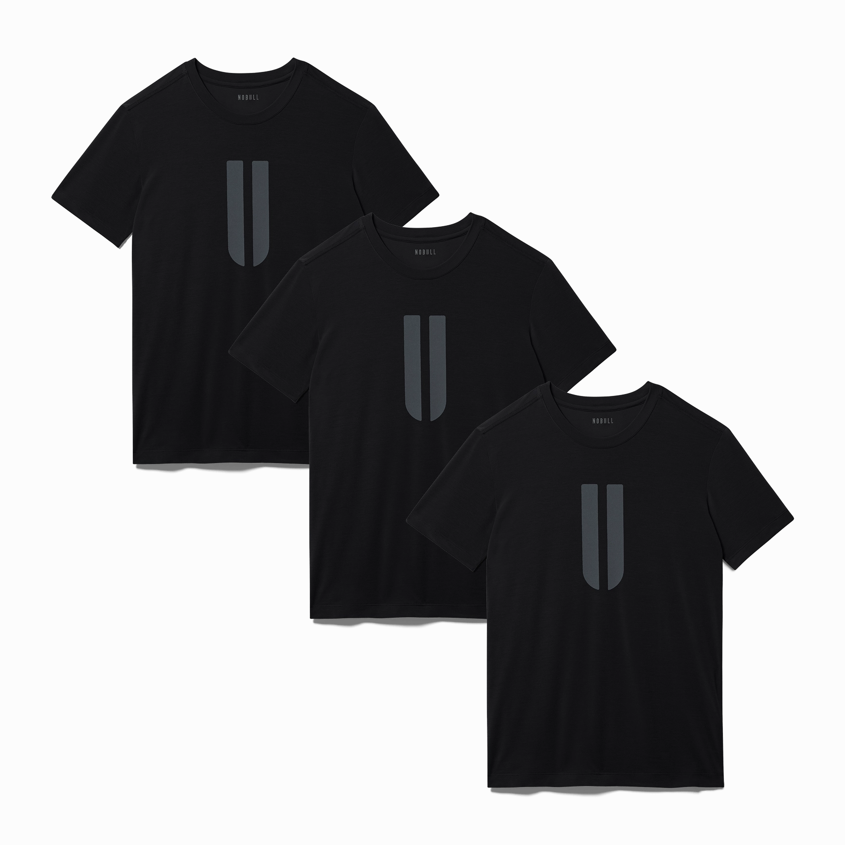 Men's U Tee 3 Pack - Black NonIrritating Seams Recycled Material Blend