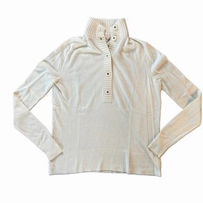 Sweater Designer By Tory Burch In Cream, Size: M Temperature Regulating