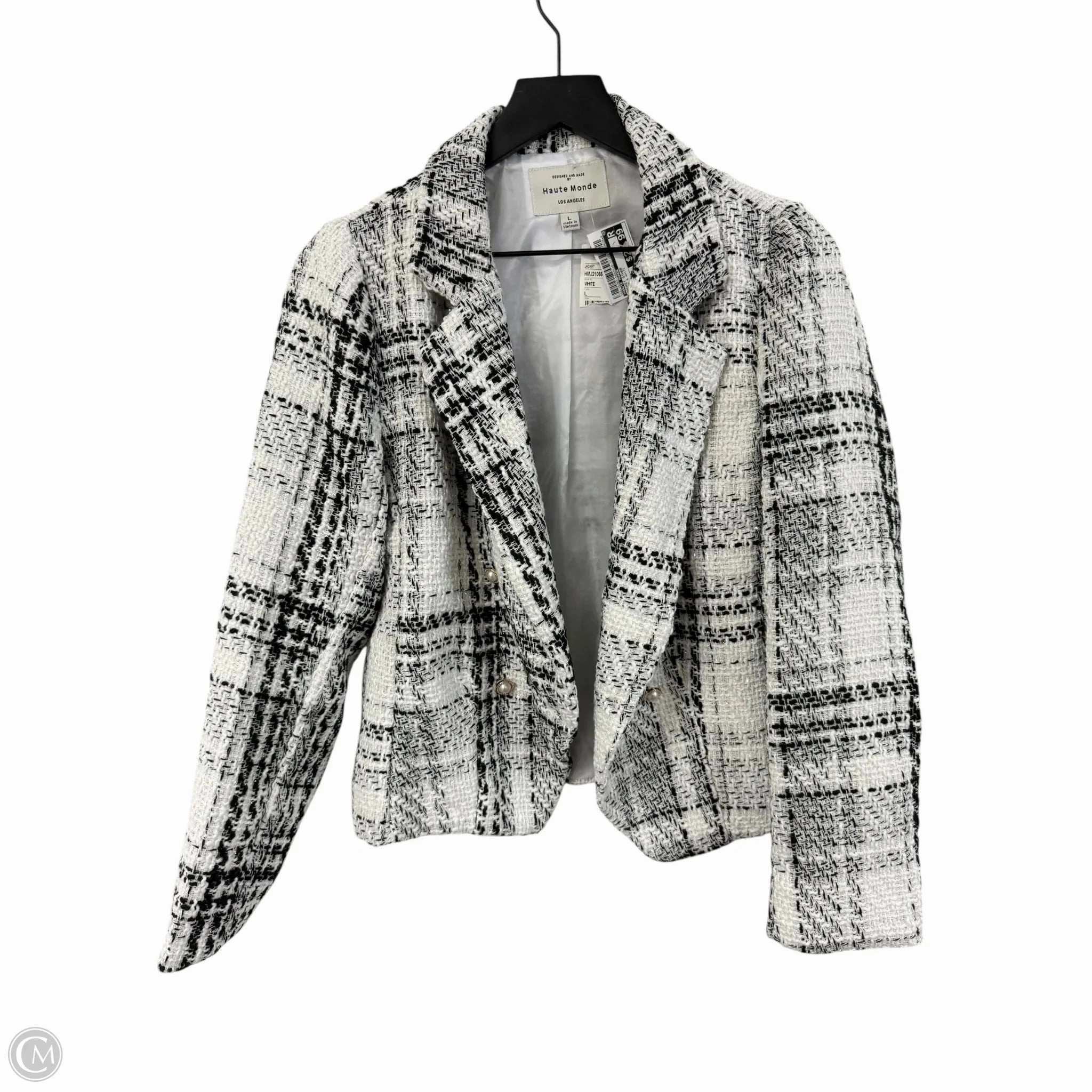 Jacket Other By Haute Monde In Black & White, Size: L Versatile Design