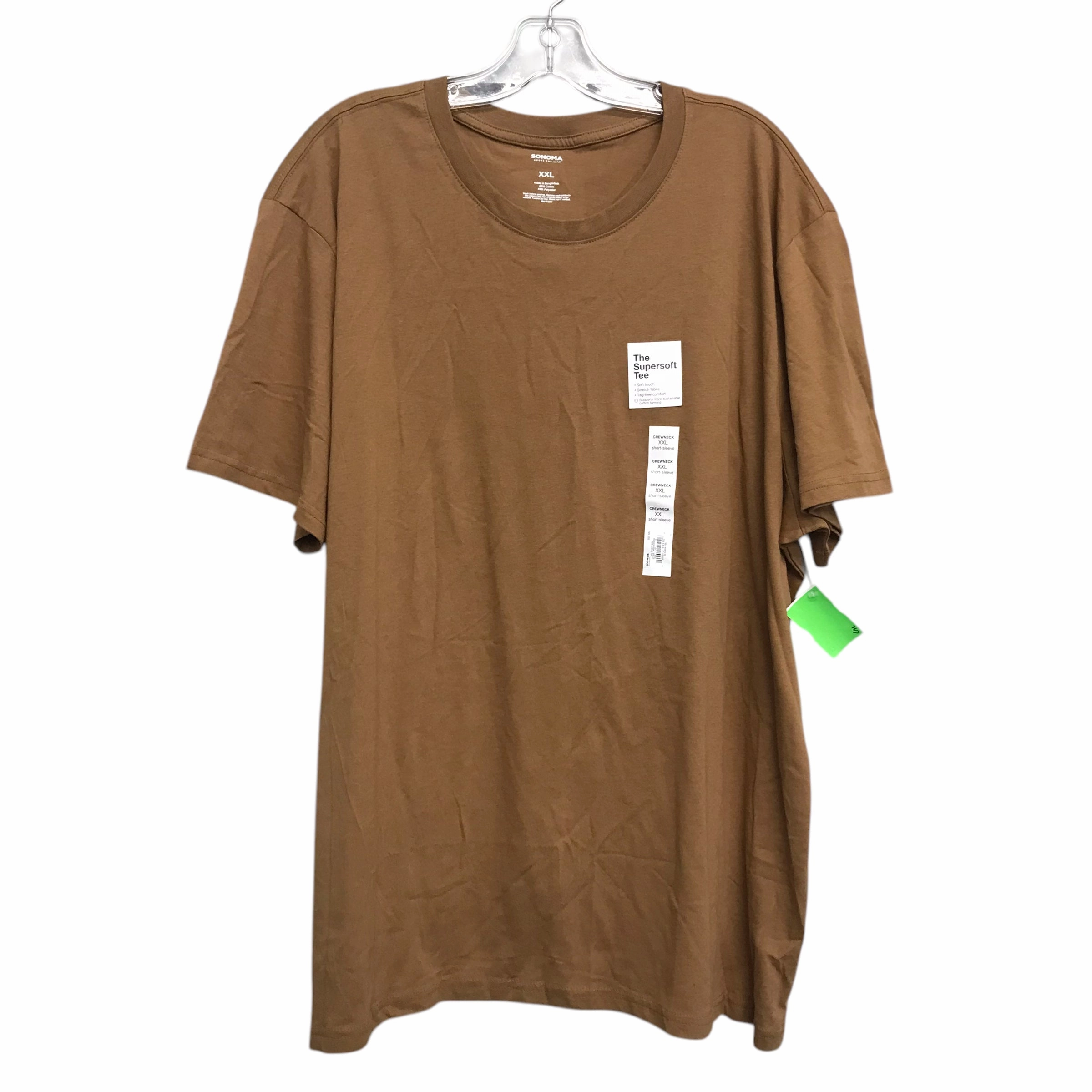 Top Ss Basic By Sonoma In Brown, Size:1X Soft Design Stretch Material