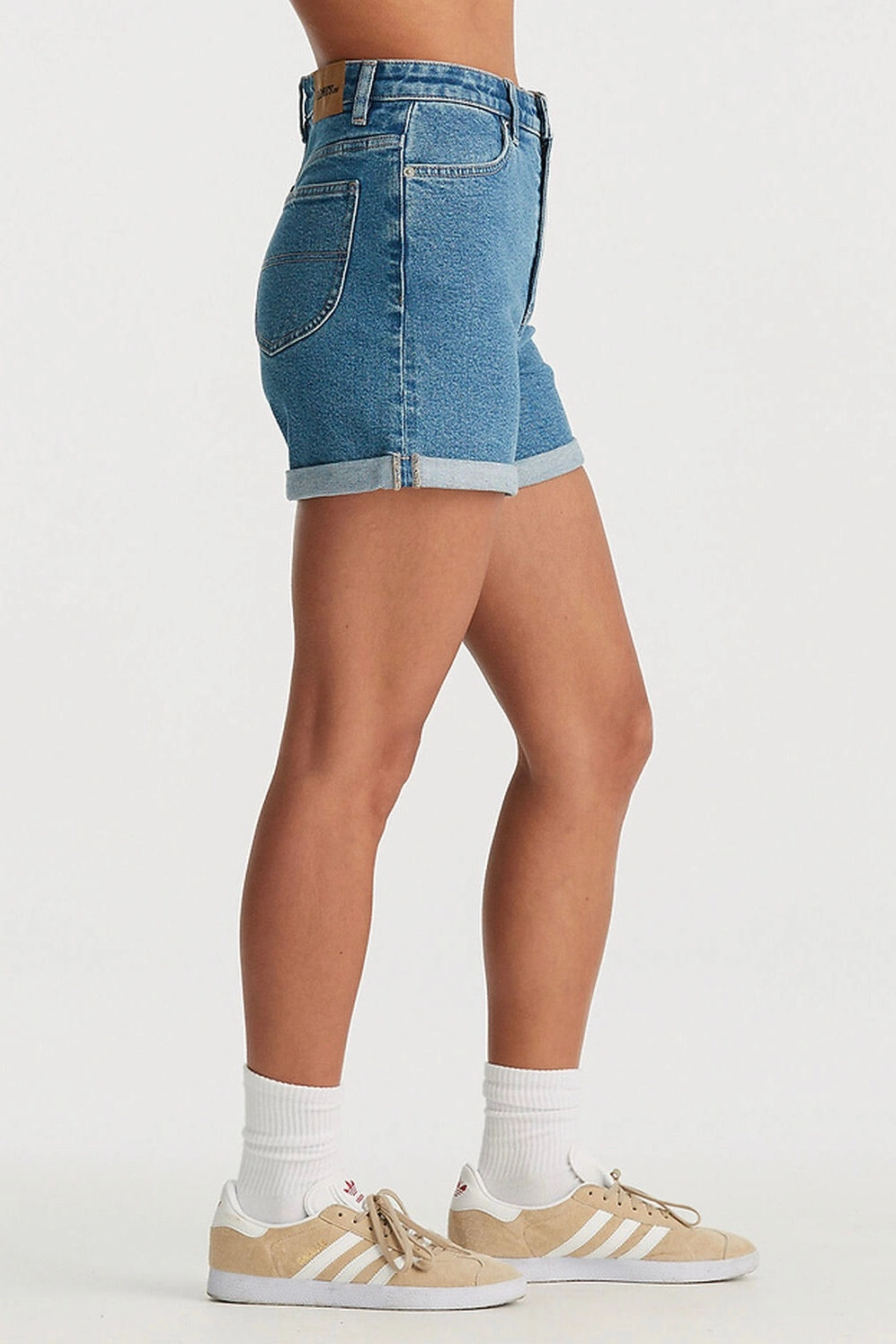 Girlfriend Impulse Blue Denim Short SeamlessConstruction