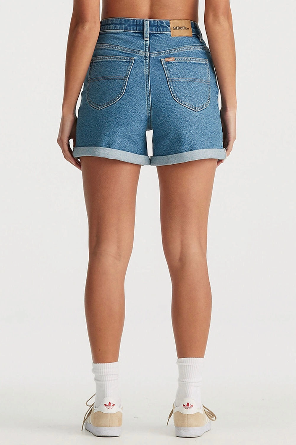 Girlfriend Impulse Blue Denim Short Preppy Style No Chafe