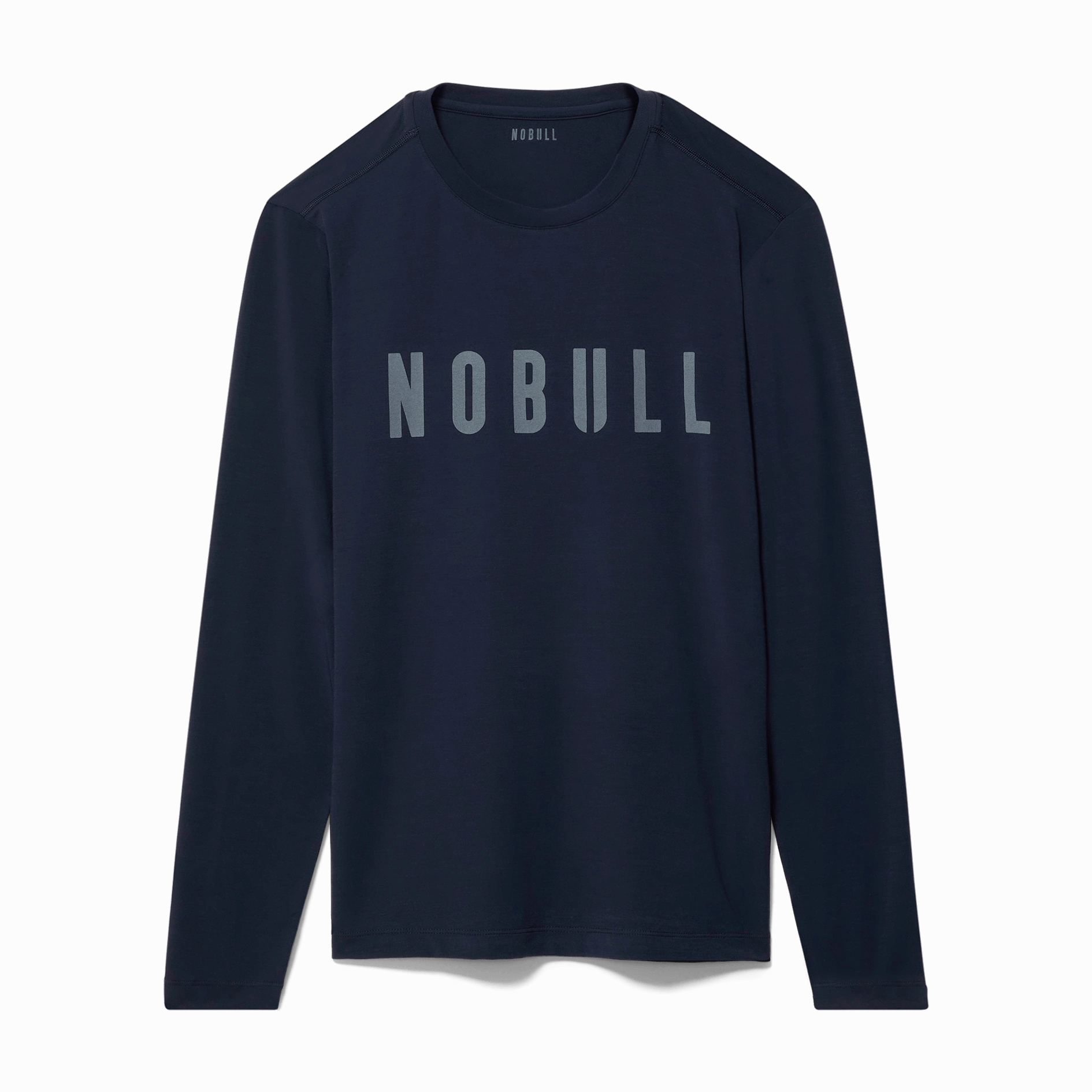 Men's NOBULL Long Sleeve Tee Two Tone Texture Effect Sporty Sweatshirt