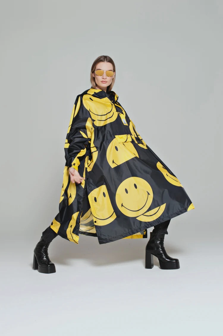Multi Layer Option Rainkiss All Smiles X Smiley Waterproof Poncho