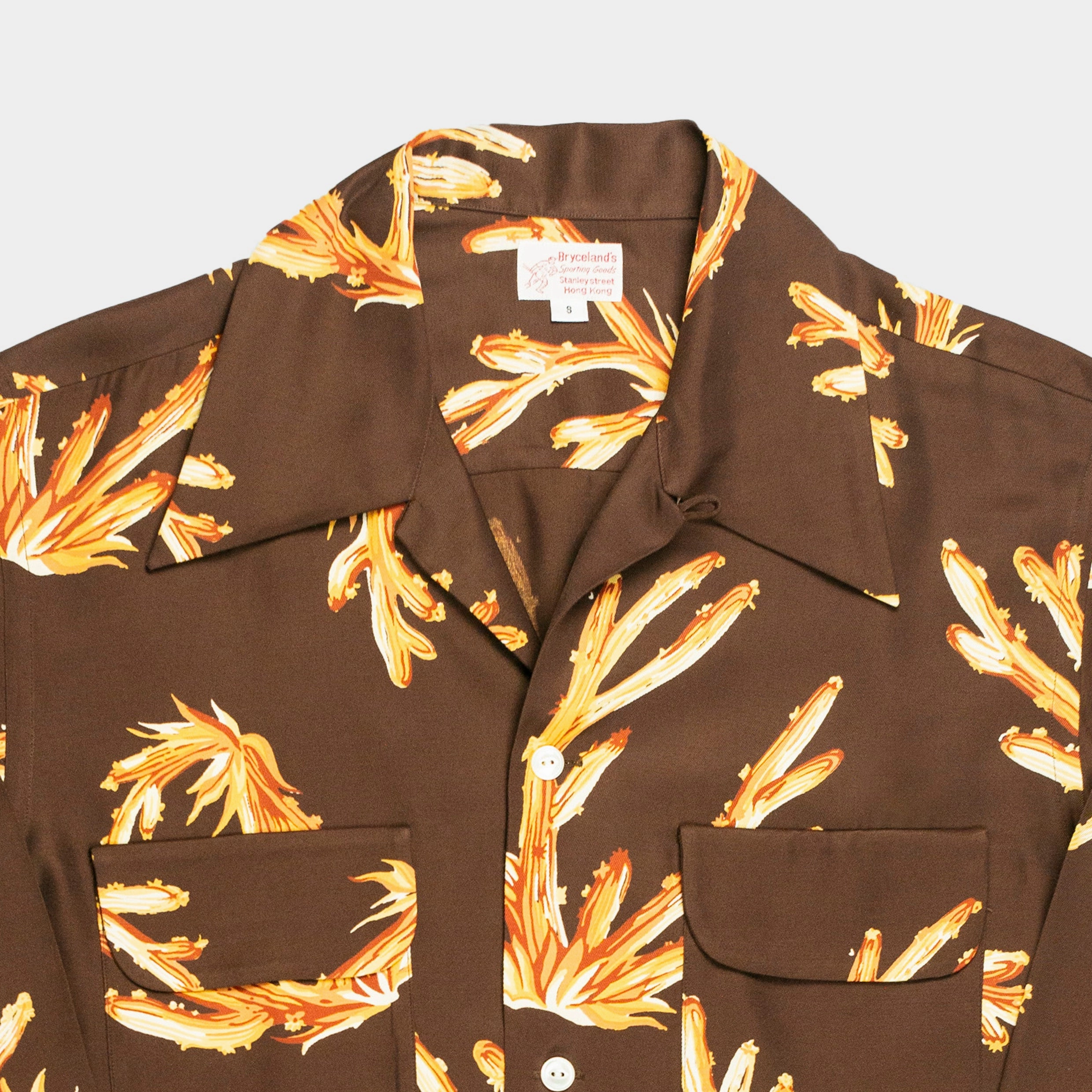 Rayon Shirt Coral Brown Versatile Wear