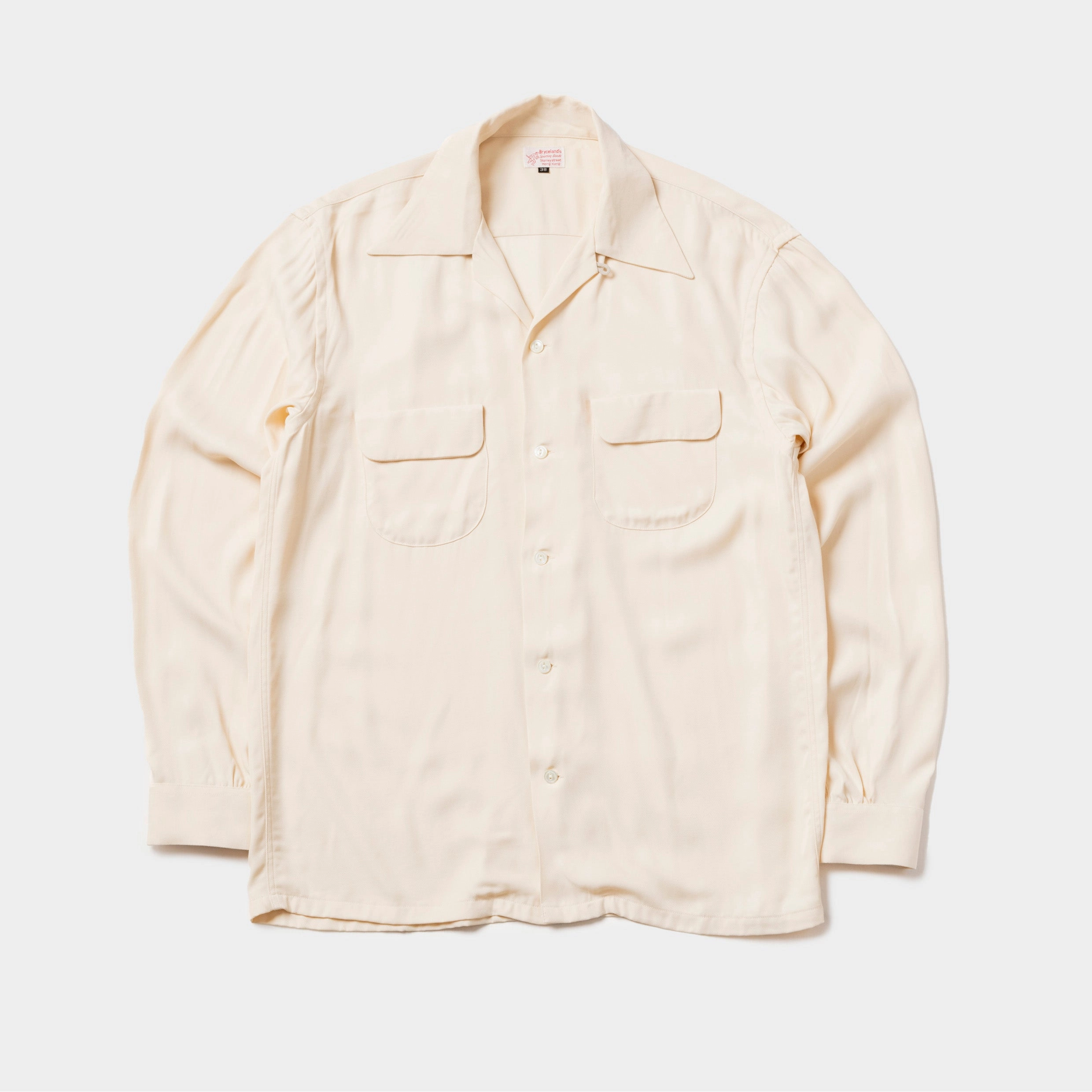 Distressed finish Rayon Shirt Cream