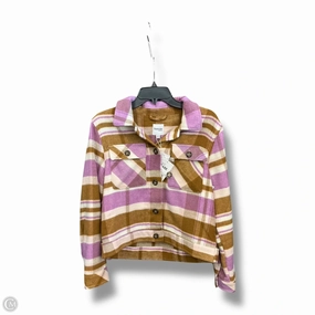 Jacket Shirt By Kensie In Multi-colored, Size: M Knee Length