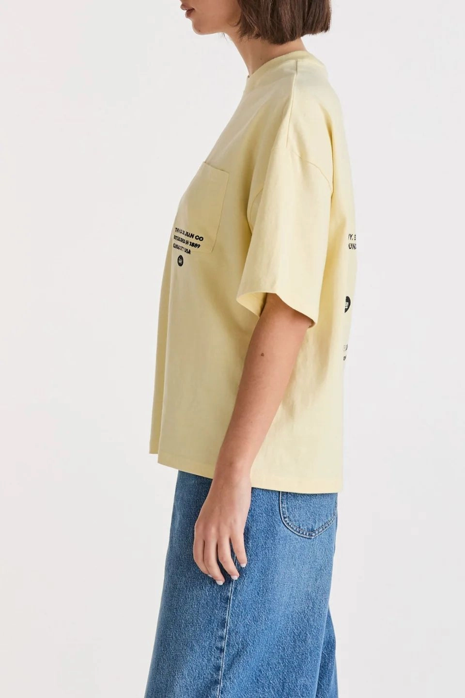 HighElasticity Redefined Lemon Sprit Recycled Cotton Boxy Tee