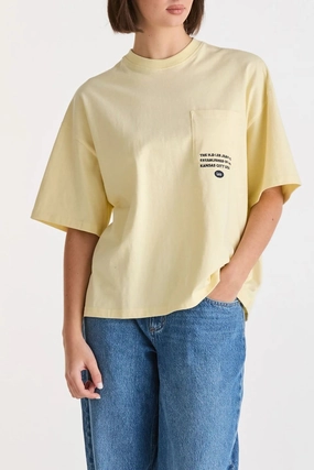 Redefined Lemon Sprit Recycled Cotton Boxy Tee Multi Directional Mobility SoftLining