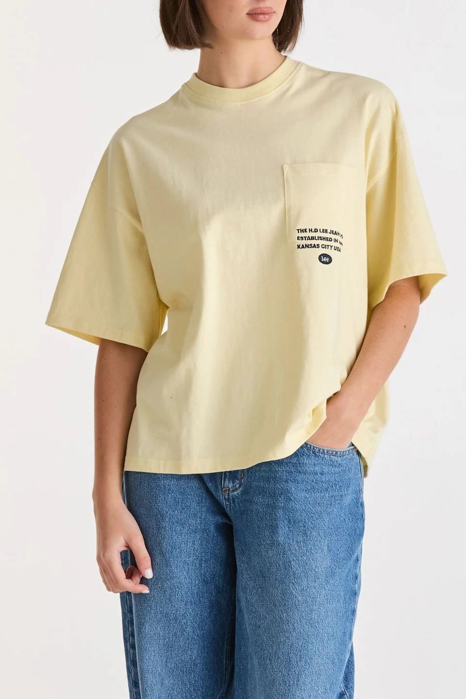 Redefined Lemon Sprit Recycled Cotton Boxy Tee Multi Directional Mobility SoftLining