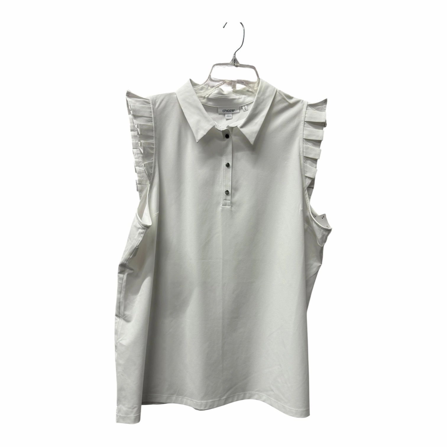 Christmas Top Ss By Chicos In White, Size:1X