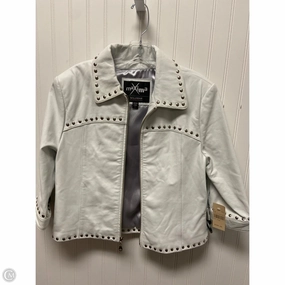 Jacket Leather By Clothes Mentor In White, Size: L Tear Resistant Fabric Blends