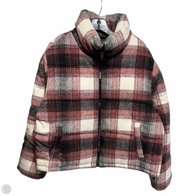 Jacket Puffer & Quilted By Sebby In Plaid Pattern, Size: L Regular Fit Cut Lined Pockets