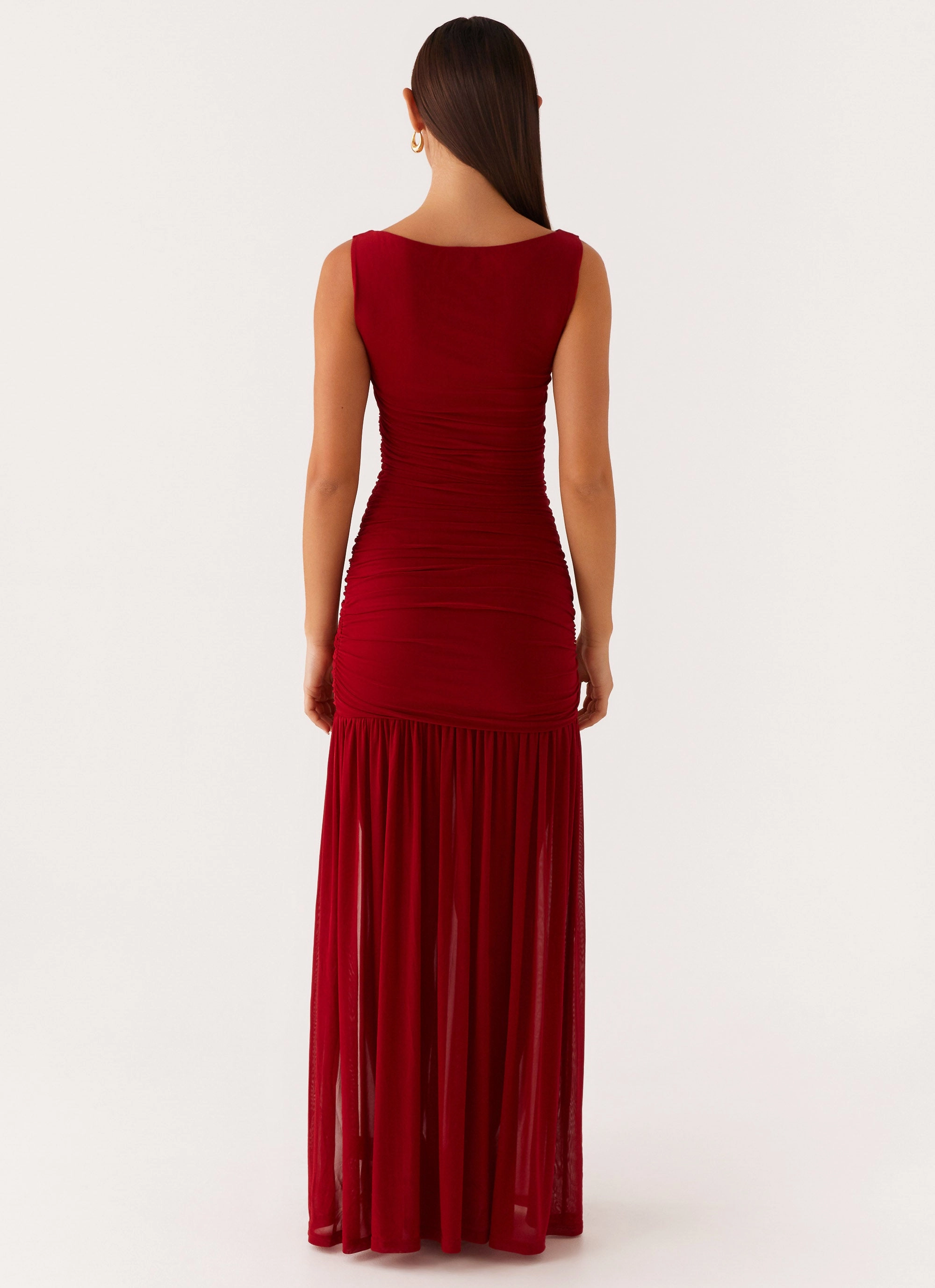 Water-Repellent-Finish Manon Maxi Dress - Red