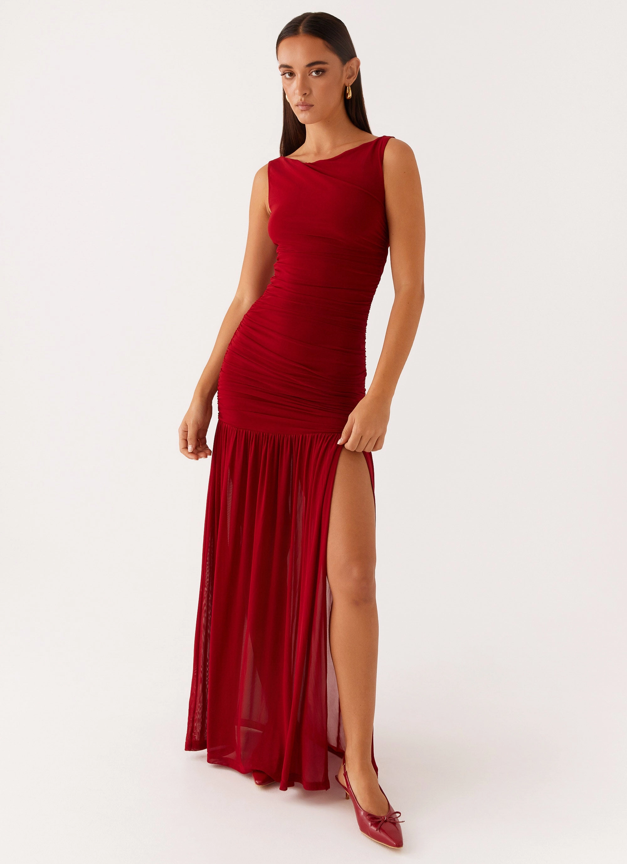 Manon Maxi Dress - Red Minimal Mood