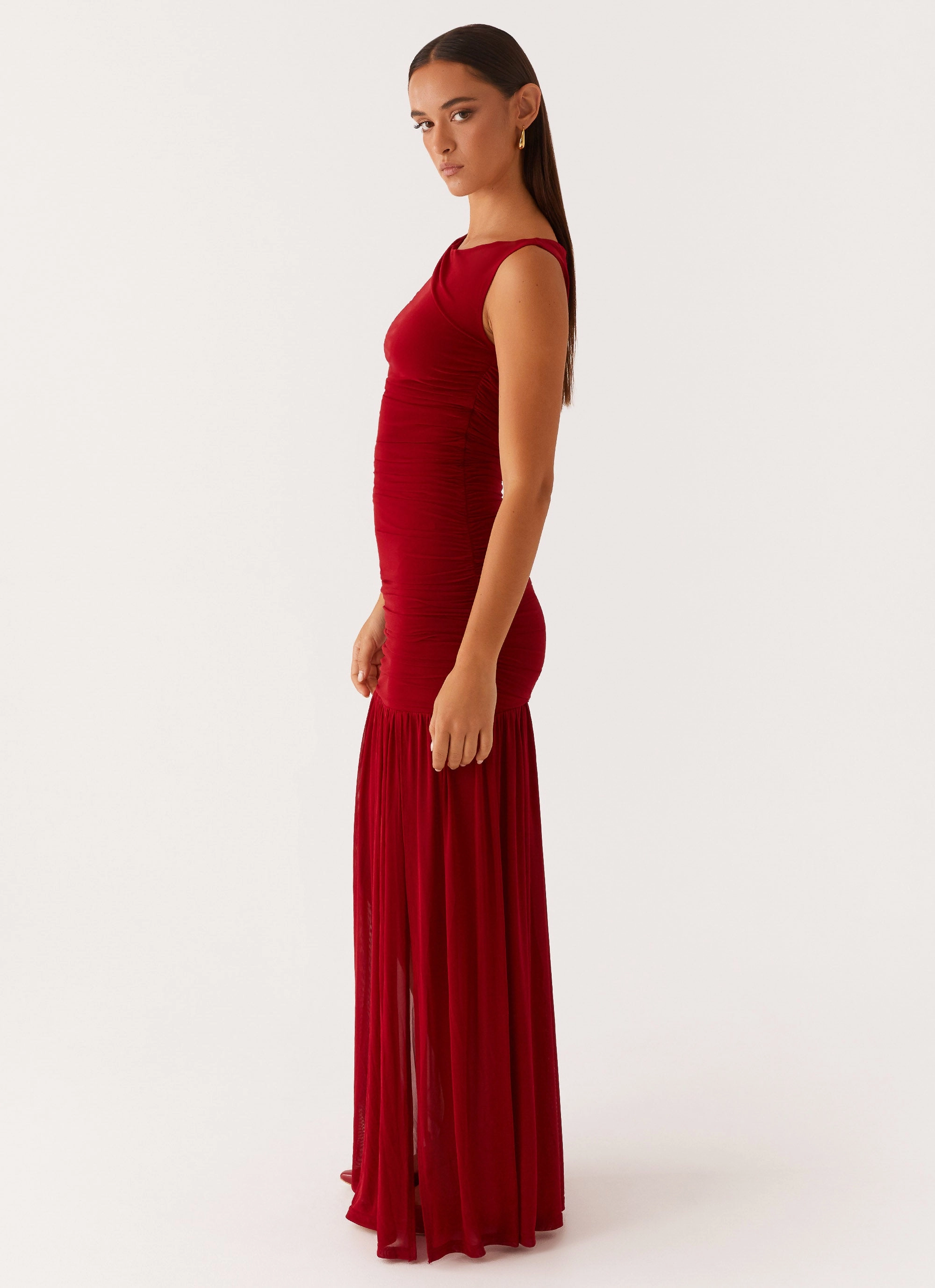 Fashionable Look Scandi Light Manon Maxi Dress - Red