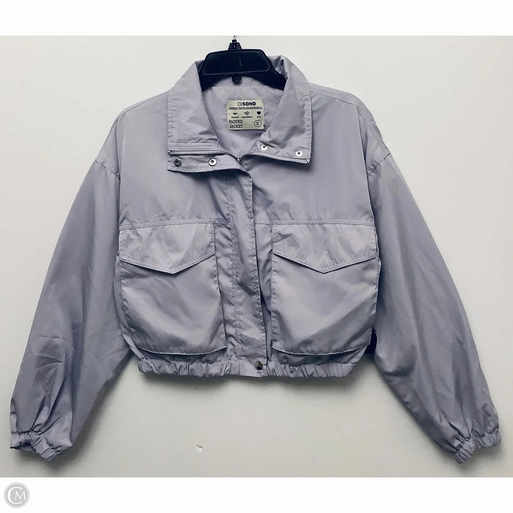 Jacket Windbreaker By Ci Sono In Purple, Size: S Waterproof Stitch Details