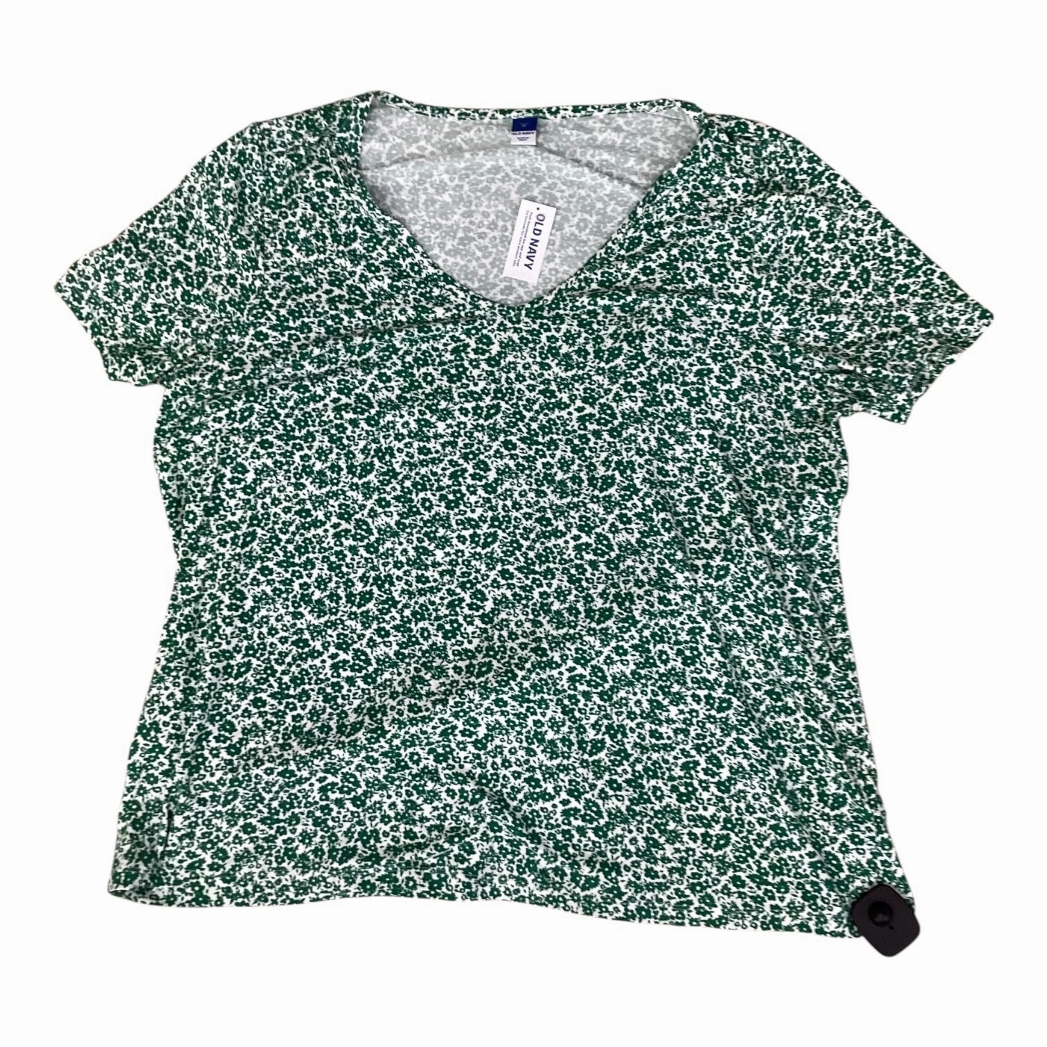 Top Ss By Old Navy In Green & White, Size:Xl Flexible Waist Minimalistic Wear