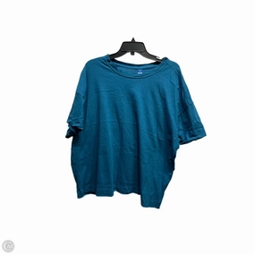 All-day Comfort SunProtectionFabric Top Short Sleeve Basic By Old Navy In Blue, Size: Xxl