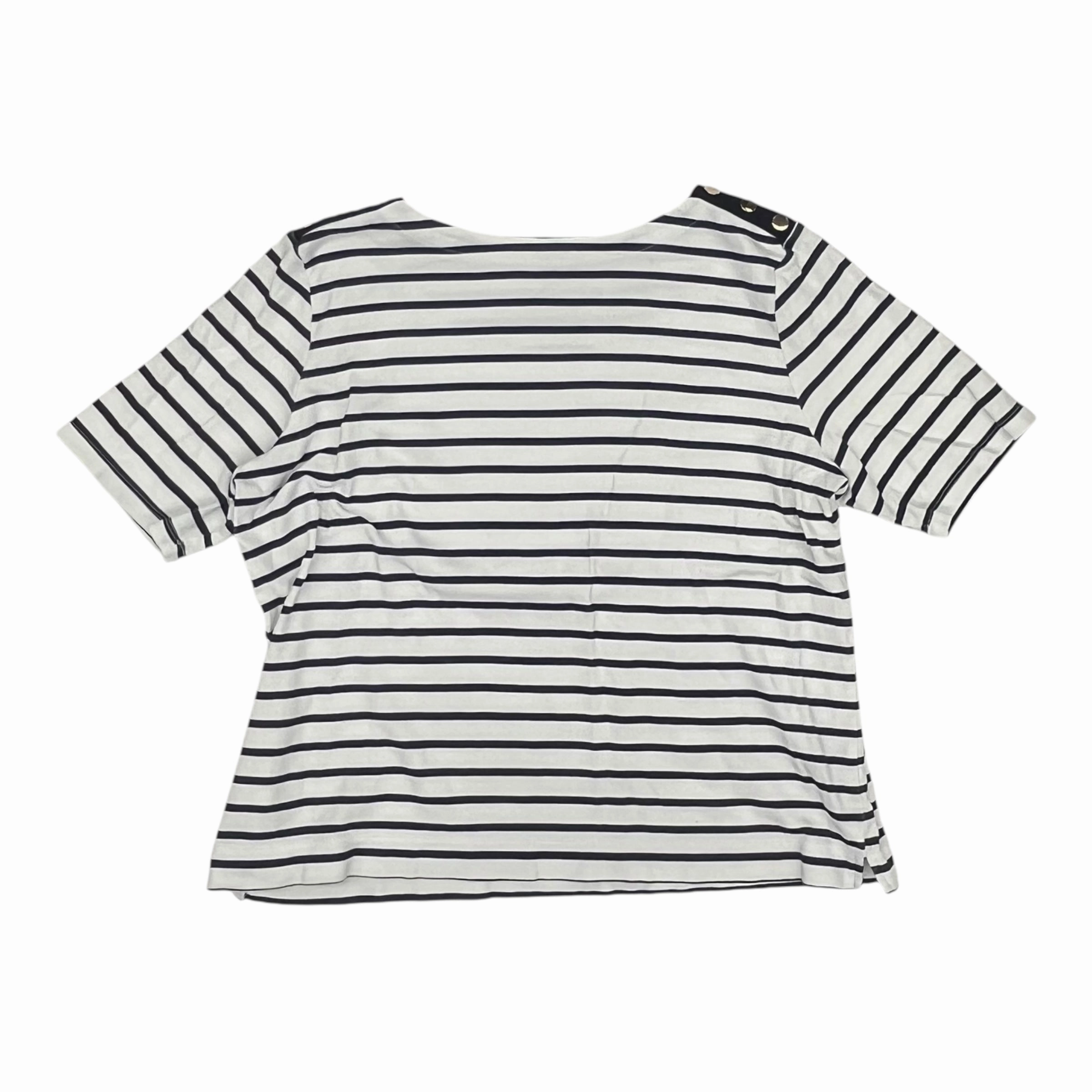 Fit For All Day Bohemian freedom Top Ss By Croft And Barrow In Blue & White, Size:Xl