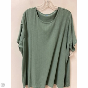 Effortless Wear Fit casual top Top Short Sleeve By Old Navy In Green, Size: 1x