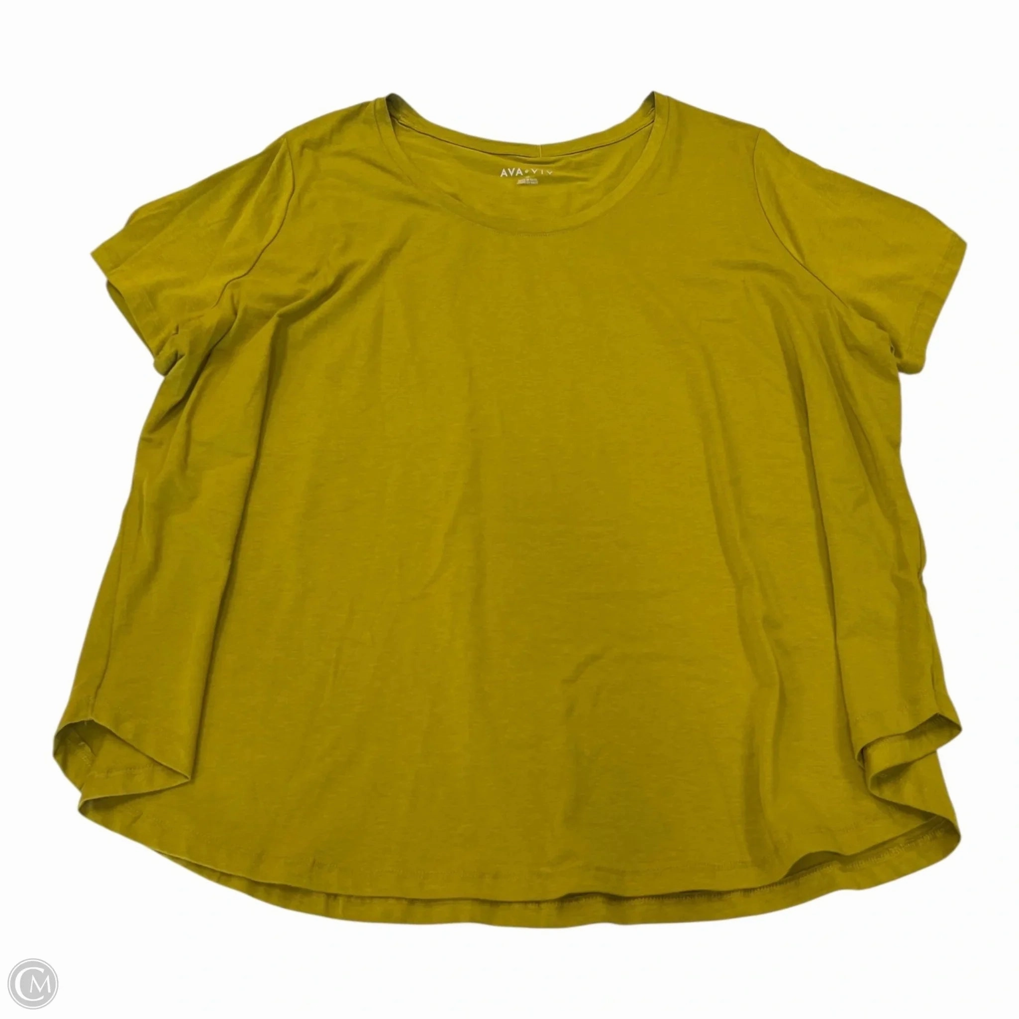 Lightweight Layer Quick Layer Top Short Sleeve Basic By Ava & Viv In Green, Size: 3x
