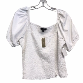 Top Ss By J. Crew In White, Size:Xl Breathable knit