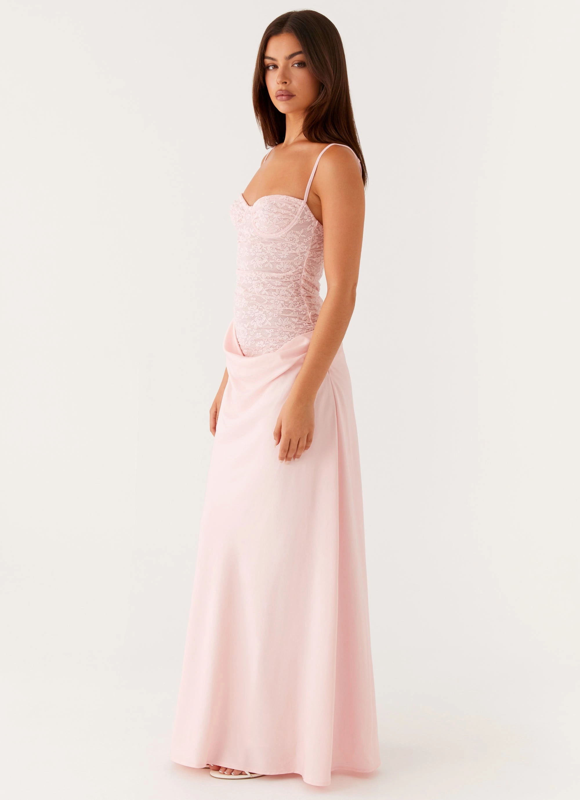 Sleek and Flattering Romy Maxi Dress - Pink