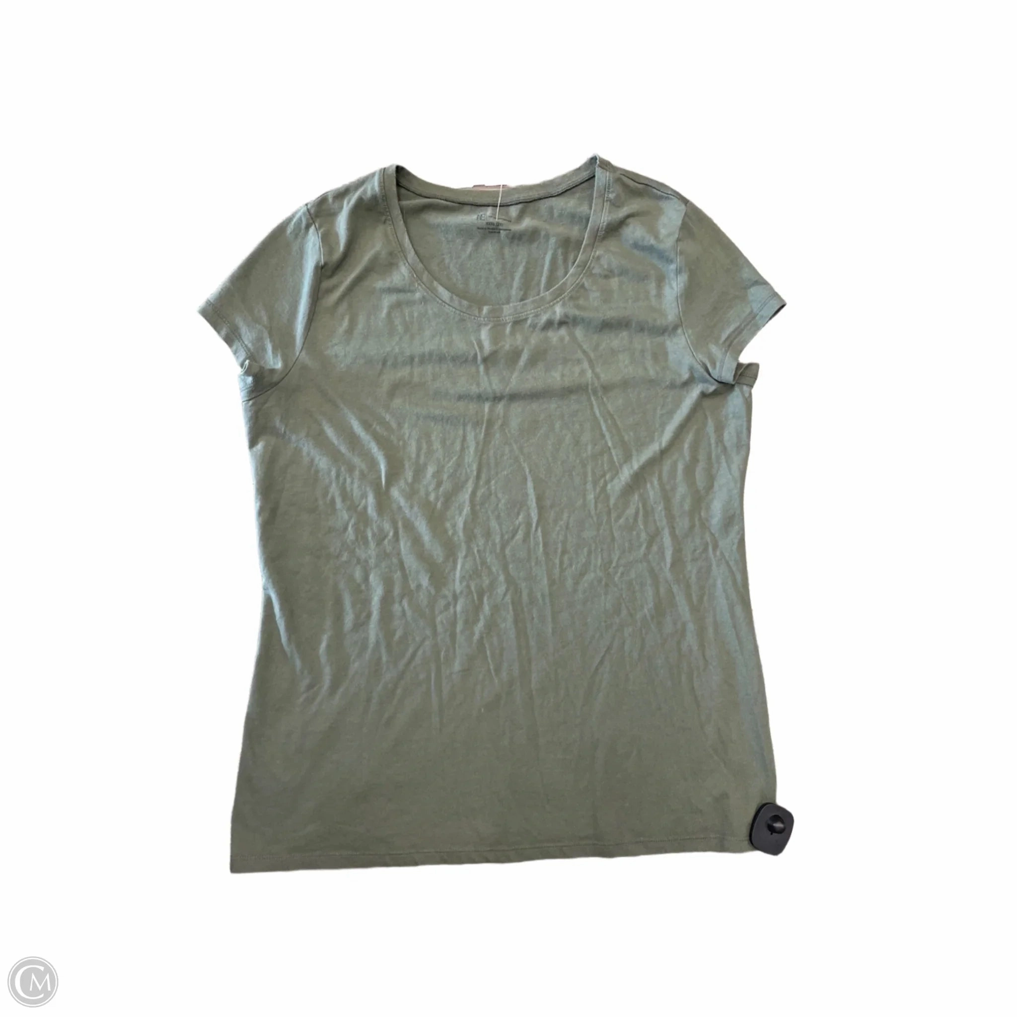 Stretchable Fabric Cozy Design Fit Top Short Sleeve Basic By No Boundaries In Green, Size: 3x