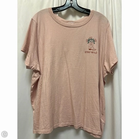 All-Day Stretch Neutral Color Top Short Sleeve By Old Navy In Pink, Size: Xxl