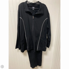 Athletic Pants 2pc By Liz And Me In Black, Size: 3x Snug Fit