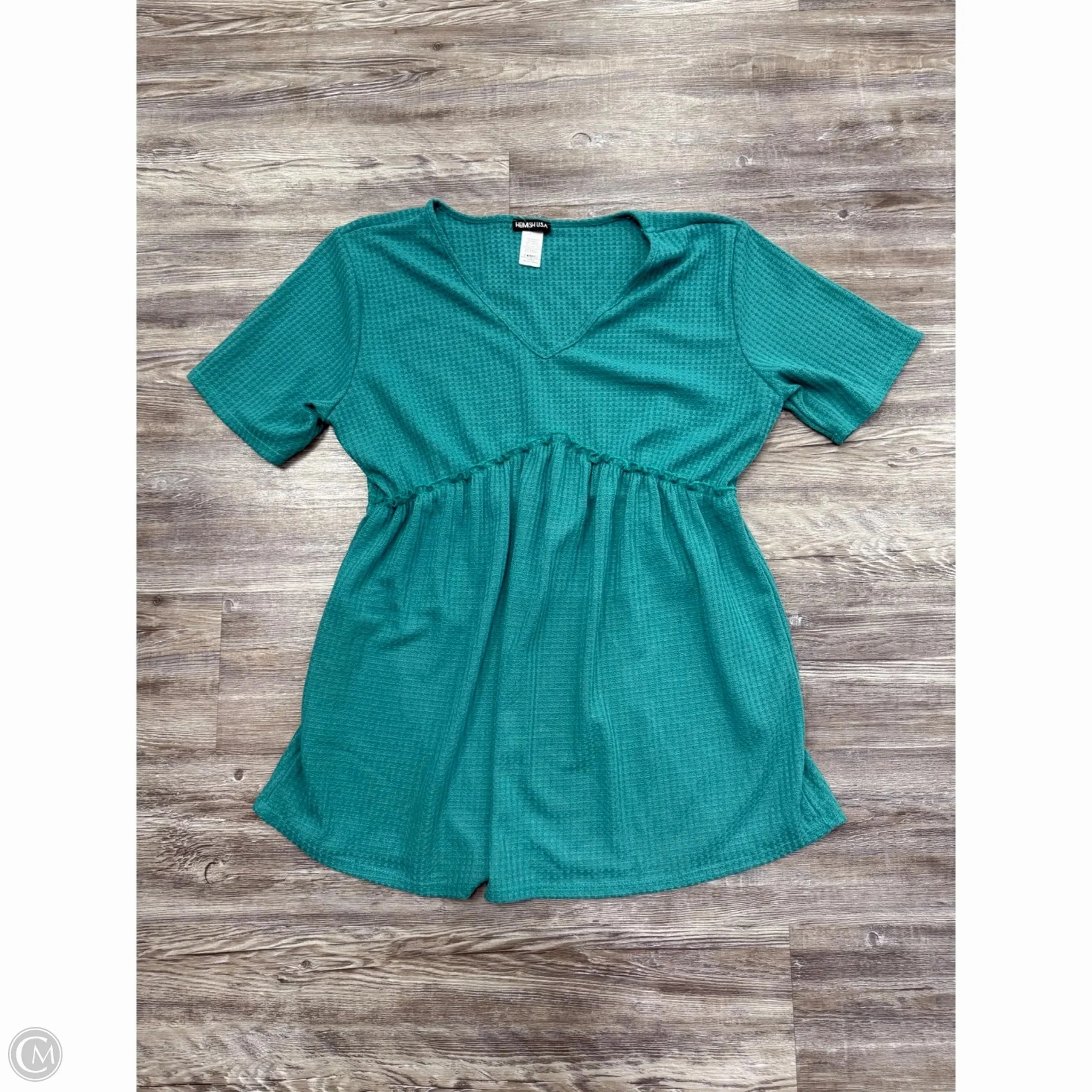 Top Short Sleeve By Heimish Usa In Teal, Size: 2x Slim Comfort Chill Mode Fit
