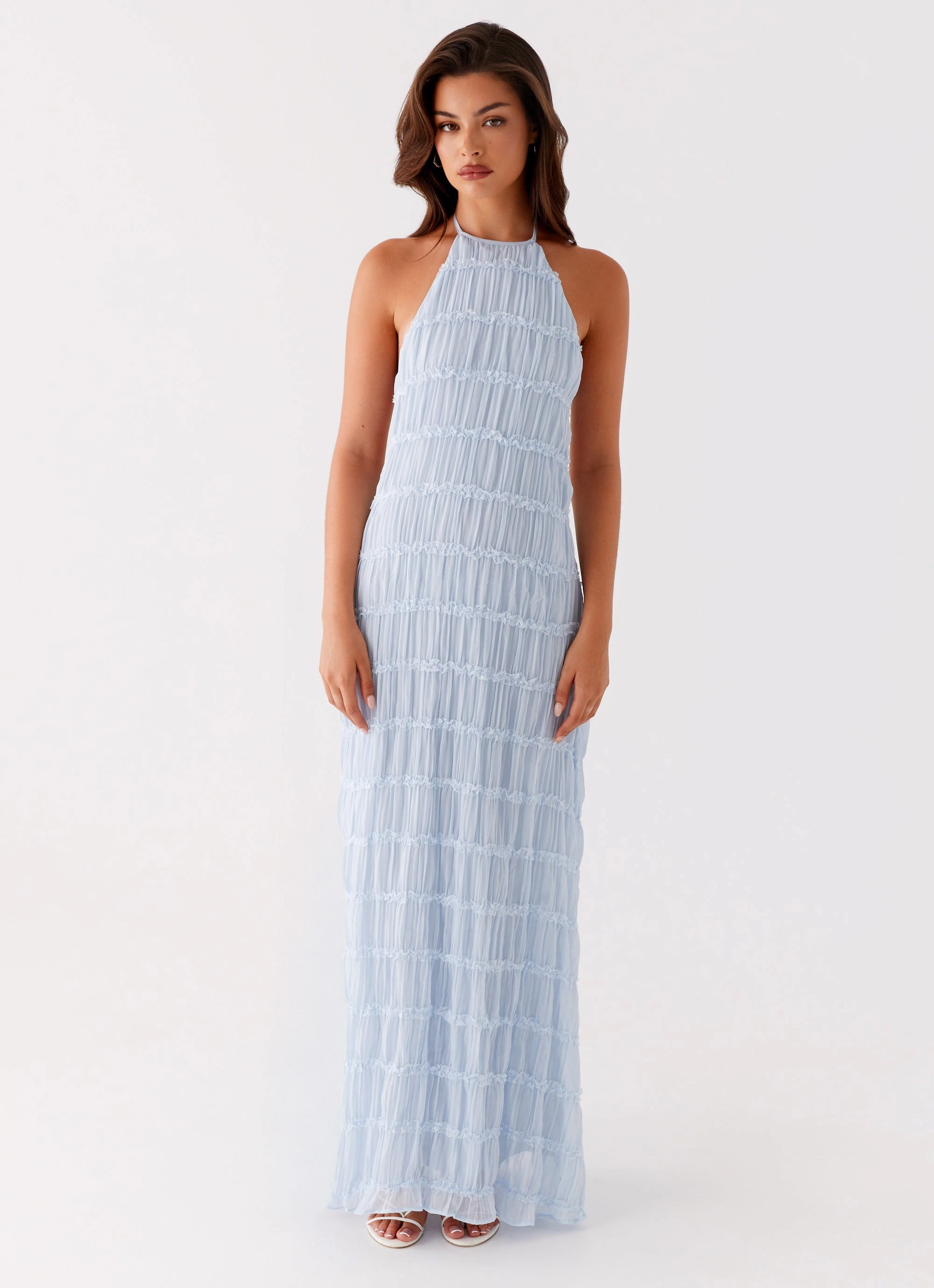 Aullie Maxi Dress - Blue Vibrant Design