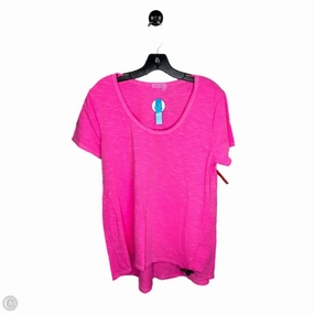 Top Short Sleeve Basic By Fresh Produce In Pink, Size: 1x NonIronTechnology