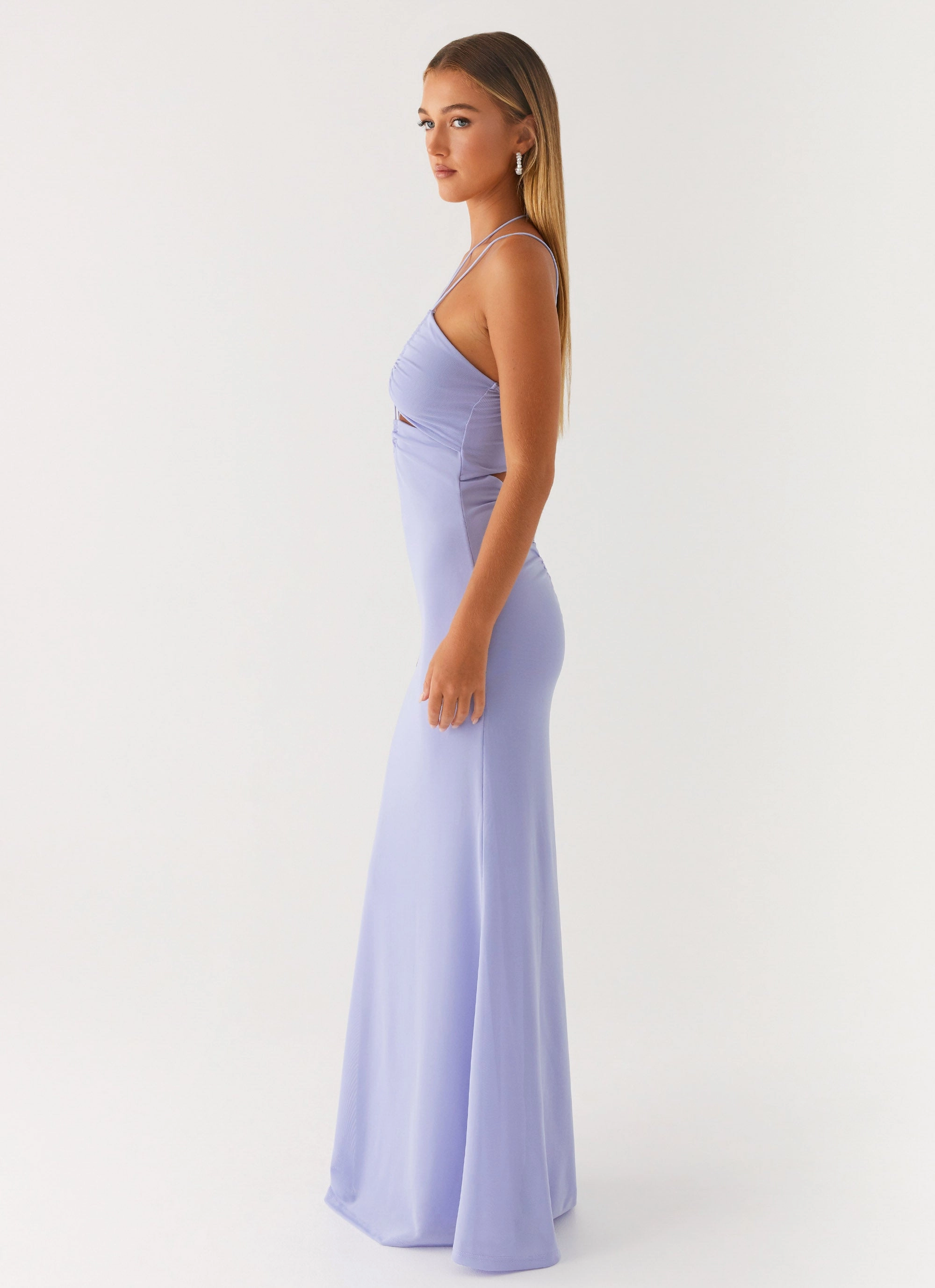 Layered Comfort Wear Roberta Maxi Dress - Heather Blue