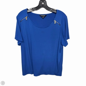 Top Short Sleeve By Ellen Tracy In Blue, Size: 2x Functional Side Gussets Non Irritating Tags