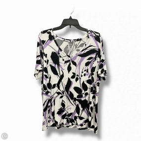 Fit For All Top Short Sleeve By Apt 9 In Black & Purple, Size: 1x