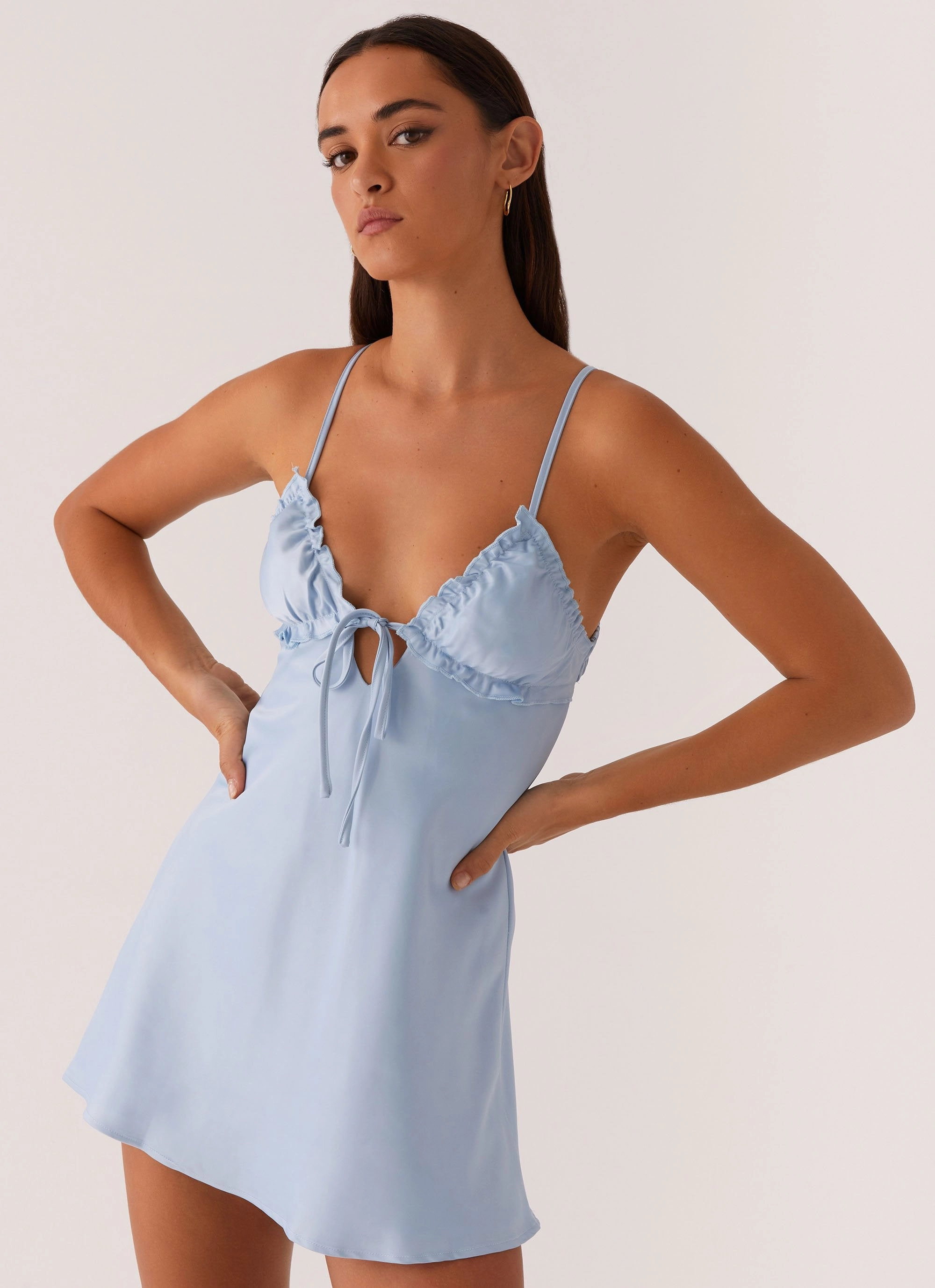 Richie Mini Dress - Blue Smart Waistband Fit DurableStitching