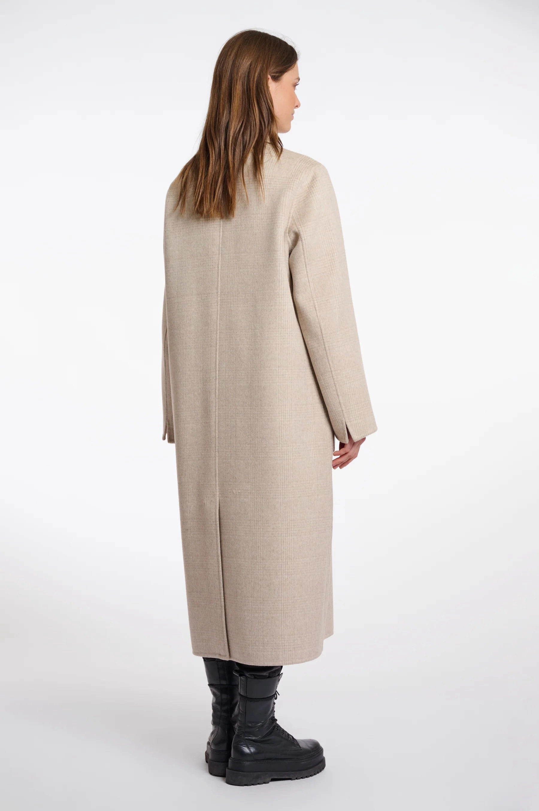 Rino & Pelle Adria Reversible Coat in Birch Check Simple Chill Piece