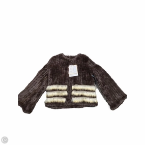 Coat Faux Fur & Sherpa By Cma In Brown, Size: S QuickRelease Buckles