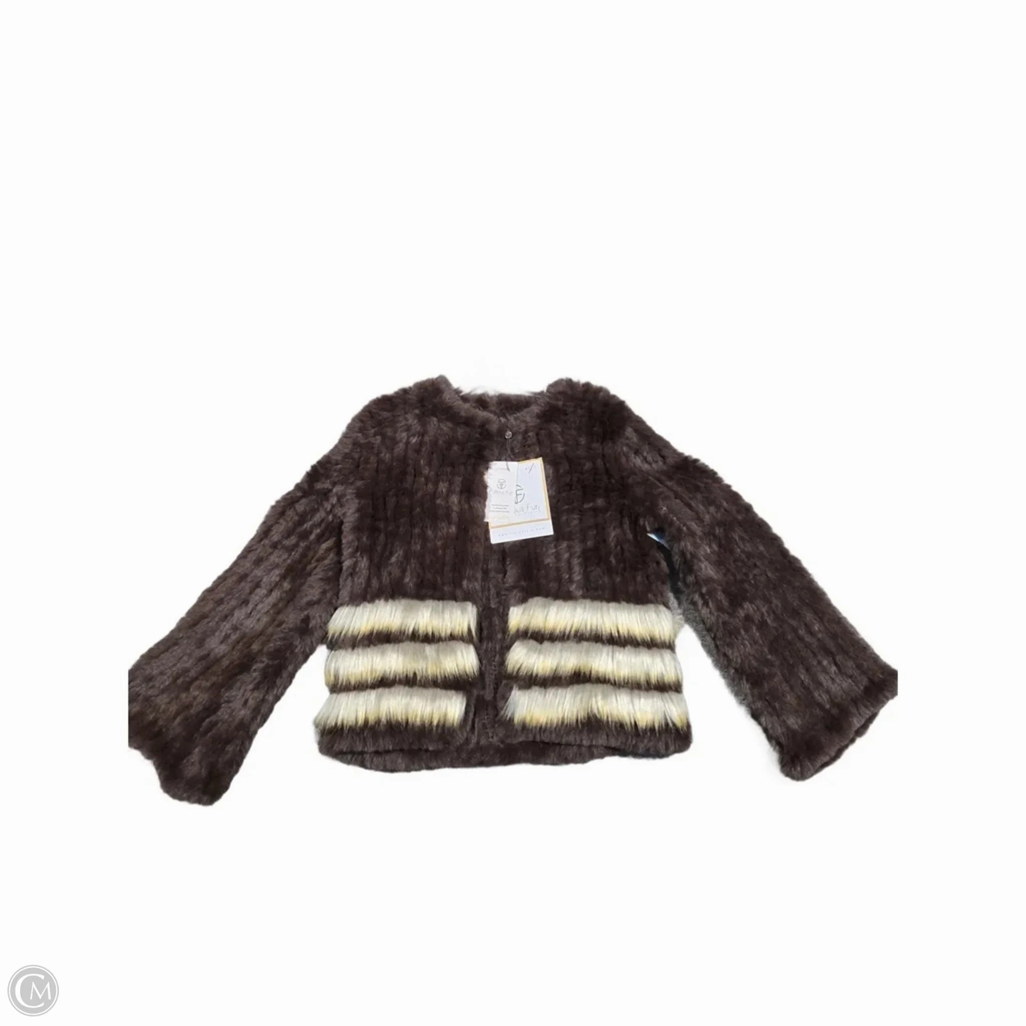 Coat Faux Fur & Sherpa By Cma In Brown, Size: S QuickRelease Buckles