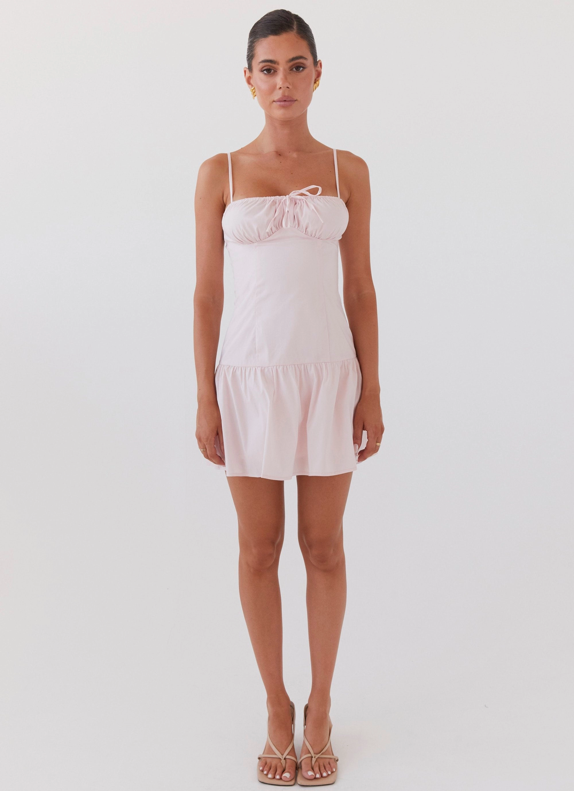 Romantic Charm Bustier Mini Dress - Baby Pink Versatile Style