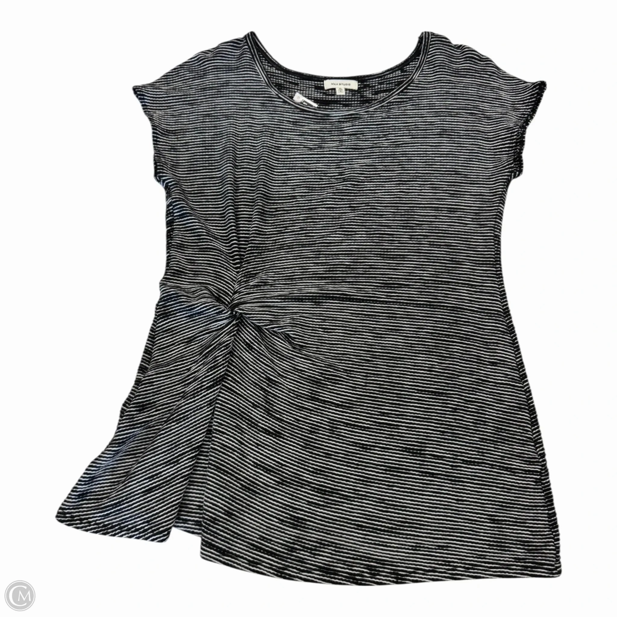 Top Short Sleeve By Max Studio In Black & White, Size: Xl Fashionable Look