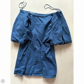 Top Short Sleeve By Crown And Ivy In Blue, Size: 2x Wrinkle Resistant Cloth