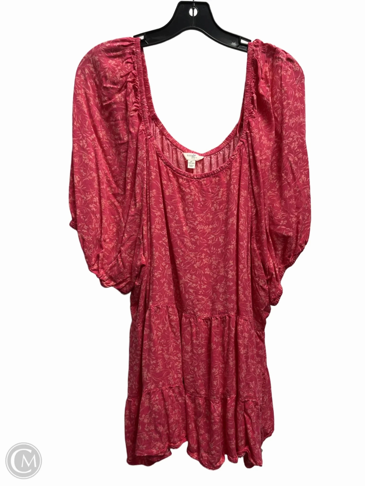 Performance Wear layerable Top Short Sleeve By Terra & Sky In Pink, Size: 4x