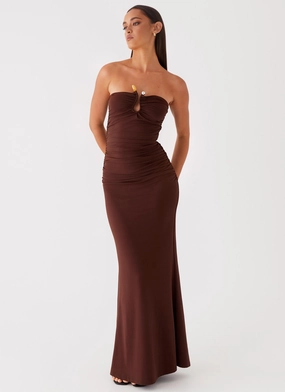Delicate Details SeamlessConstruction Rudy Maxi Dress - Brown