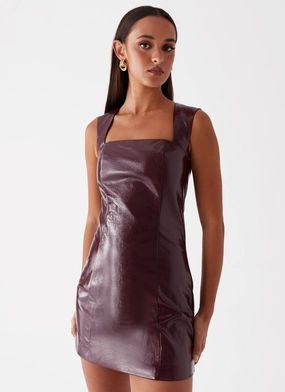 Resort-Wear Samantha Mini Dress - Deep Red