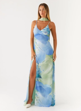 Pure Elegance Sanctuary Maxi Dress - Flower Print