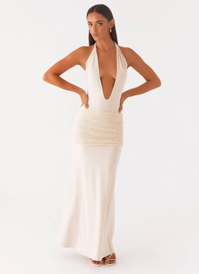 Simple Elegance Scenic Maxi Dress - Sand
